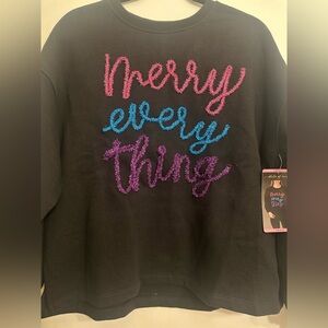 State of Mind Black Sweatshirt with Vibrant Text